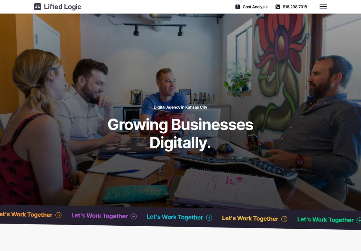 Lifted Logic homepage screenshot