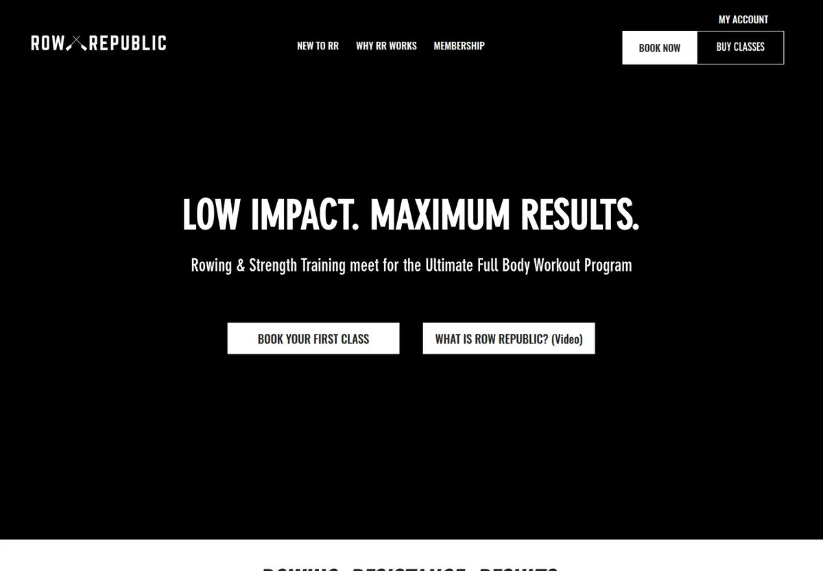 Row Republic homepage screenshot