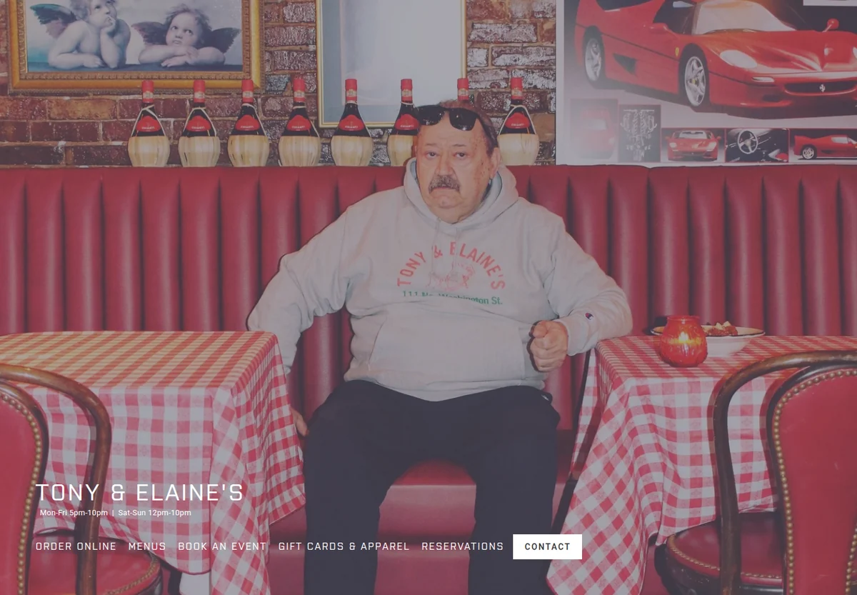 Tony & Elaine's homepage screenshot