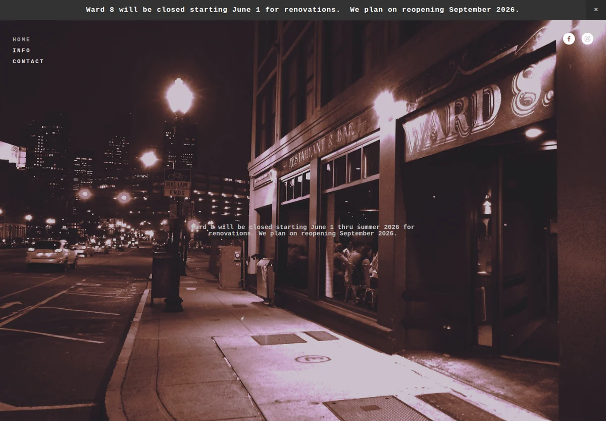 Ward 8 homepage screenshot