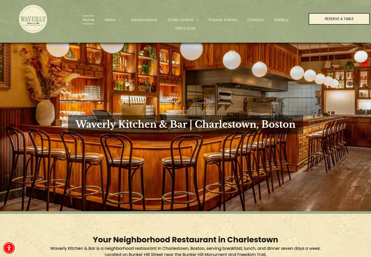 Waverly Charlestown homepage screenshot